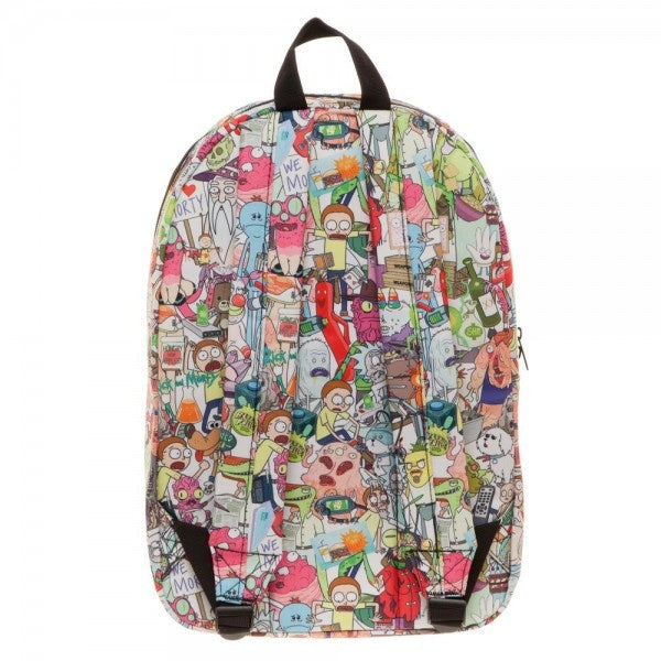 Rick and Morty Character Collage Backpack Back