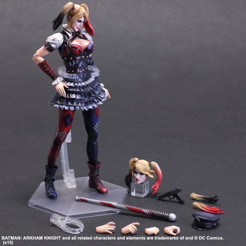 Harley Quinn Play Arts Kai Action Figure Collectible No. 4 on Base Stand with Accessories