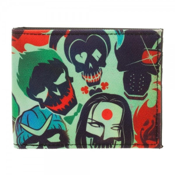 Suicide Squad Skulls Bifold Wallet Front View