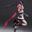 Final Fantasy Lightning Play Arts Kai Collectible Action Figure Sword Above Head Action Pose Gray Background
