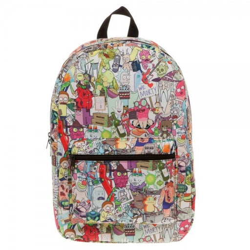 Rick and Morty Character Collage Backpack Front