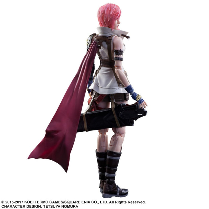 Final Fantasy Lightning Play Arts Kai Collectible Action Figure Back Pose