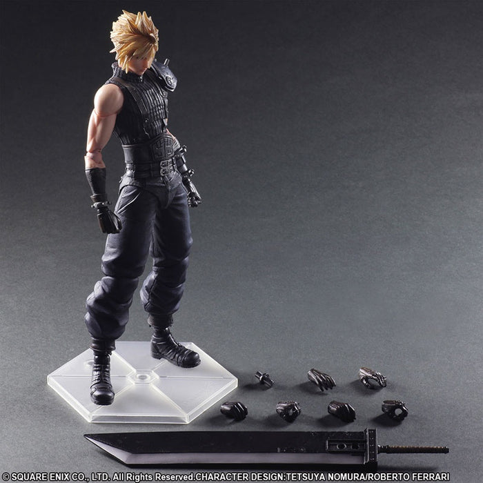 Final Fantasy VII Remake Cloud Strife Play Arts Kai Collectible Action Figure with Display Stand and Accessories