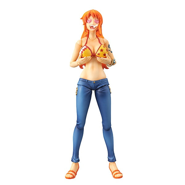 One Piece Nami Punk Hazard Variable Action Heroes Collectible Figure Alternate Facial Expression Hands on Breasts