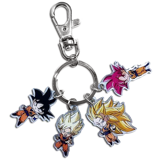Dragon Ball Super Goku Forms SD Metal Keychain Ring