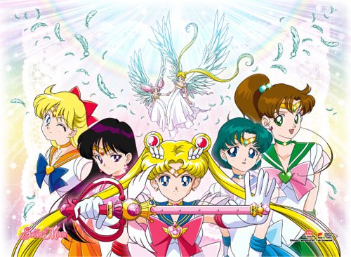 Sailor Moon Sailor Scouts Angels Wall Scroll Art