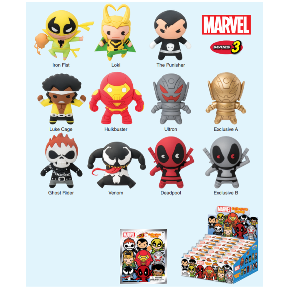 Marvel 3D Foam Collectors Key Ring Blind Bag