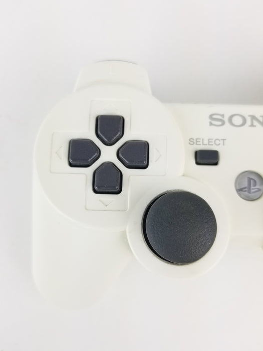 Sony Playstation 3 Dualshock 3 Sixaxis White Wireless Controller Left Side