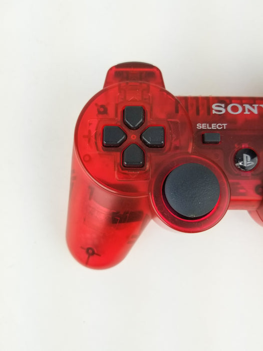 Sony Playstation 3 Dualshock 3 Sixaxis Crimson Red Wireless Controller Left Side