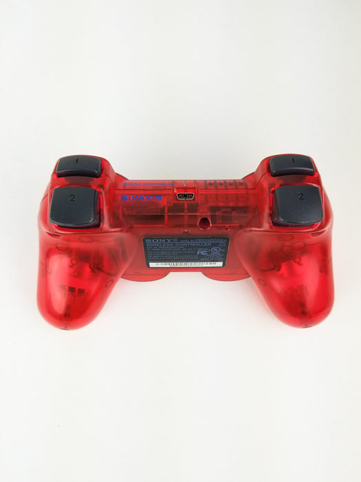 Sony Playstation 3 Dualshock 3 Sixaxis Crimson Red Wireless Controller Back