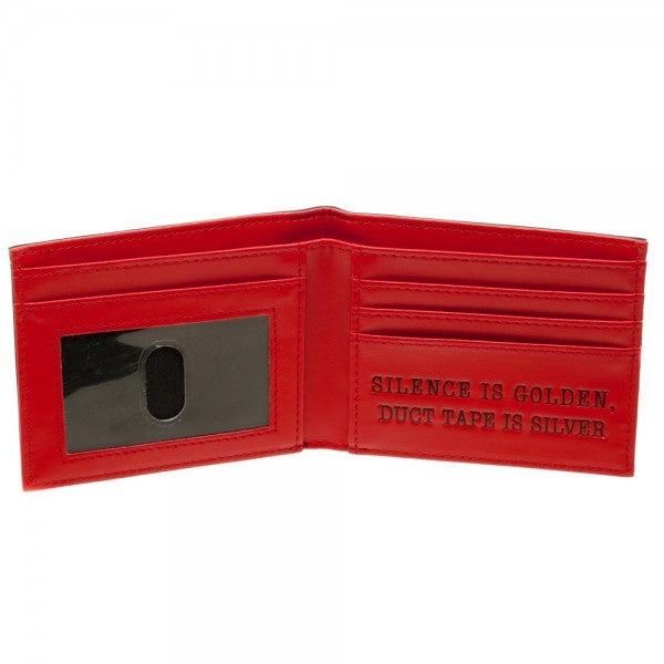 Suicide Squad Silence is Golden Duct Tape is Silver Bifold Wallet Interior View